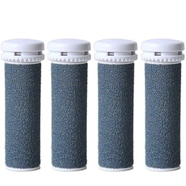 Pack of 4 Hantoc Extra Coarse Mineral Replacement Rollers, Compatible with Emjoi Micro Pedi Callus Remover, Refill Rolls, Grey