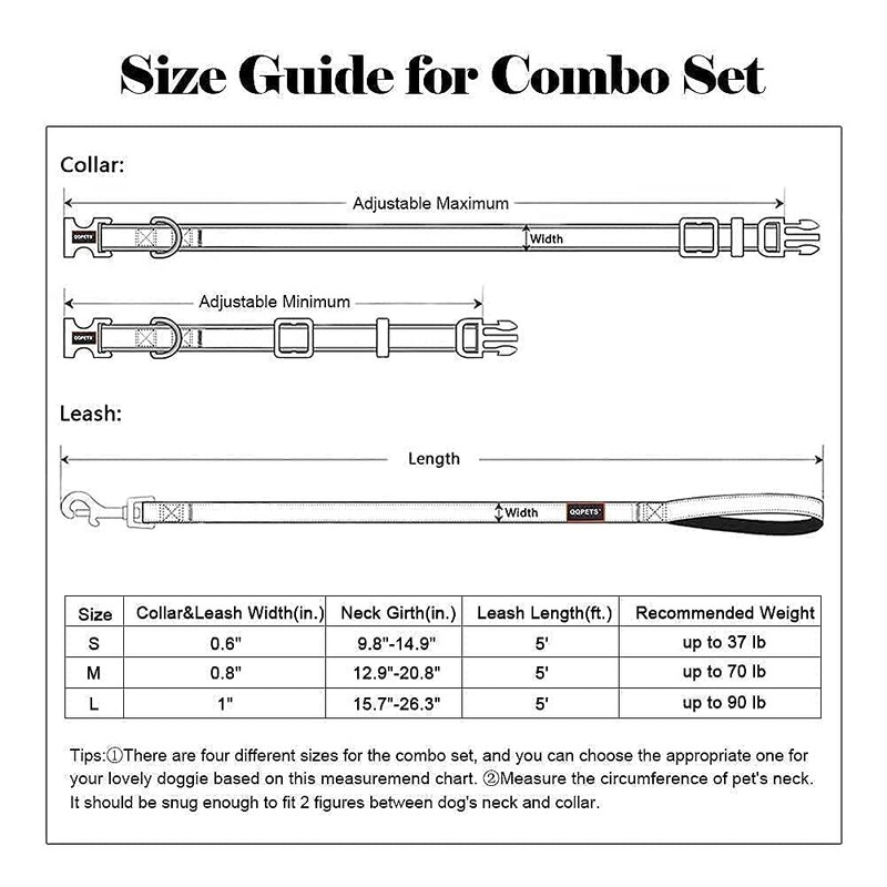 Roses&Poetry Dog Collar with Colourful Checkered Patterns, Adjustable Durable Puppy