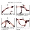 MMOWW 3-Pack Rechteckige Lesebrillen Für Frauen, übergroße, Quadratische Rahmen, Anti-Blaulicht-Brille