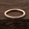 mellowact 14KGP Full Eternity Ring, Hypoallergenic, 14K Gold Plated, Rose