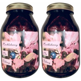 Bounty Foods Huckleberry Pie Filling Montana Grown - 2 Pack of 20 oz Wild Grown & Hand Picked and Vegan Friendly | Gluten-Free | Non-GMO for Pies - Cobblers - Toppings - Desserts (HPF 2P)