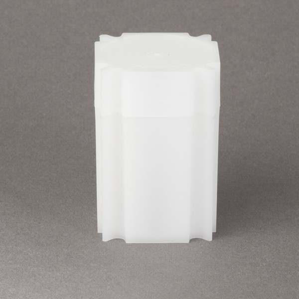 (100) Coinsafe Brand Square White Plastic (Large Dollar) Size Coin Storage Tube Holders