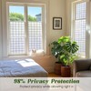 Windimiley Window Privacy Film Frosted Glass Static Cling Black Lattice