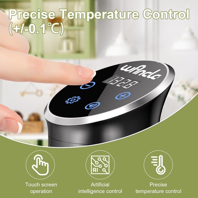 Sous Vide, Wancle 1100W Immersion Circulator, IPX7 Sous Vide Cooker,