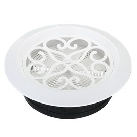 PATIKIL 8 Inch Round Air Vent, Adjustable Ceiling Diffuser Grill Cover ABS Louver Soffit Vent with Screen for Bathroom Kitchen Living Room, White