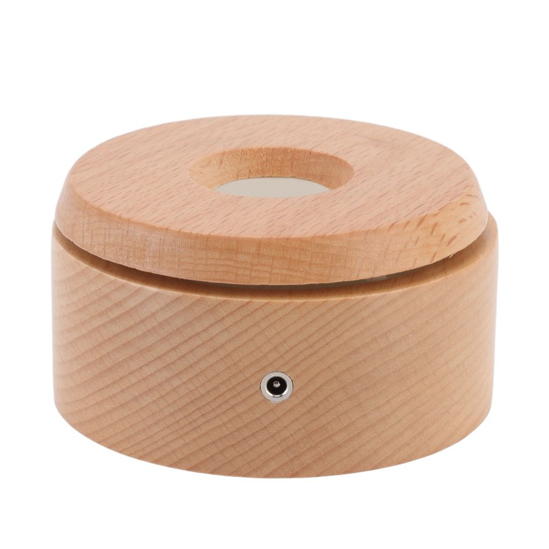 Wooden LED Display Base Rotatable Multi Mode Wood Light Display