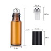 Easytle Essential Oil Roller Bottles, 24 Pack Amber Glass Balls