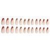 Advanced purple gradient style,Short almond-shaped nails,12 sizes - 24 nail