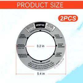 EAORBD SPX0714G Sand Filter Valves Label, for Hayward Multiport Valve Position Label for Hayward SP0714T SP0714 SP714 Series Sand Filter Valves - 2Pack (SPX0714G)