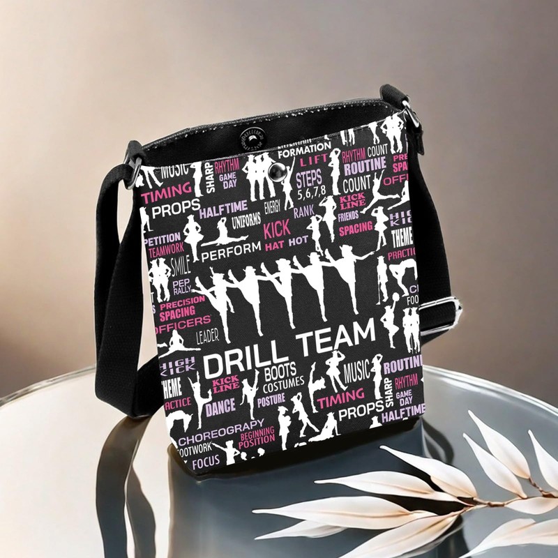 FEELMEM Dance Drill Team Crossbody Bag Color Guard Dance Cheerleading