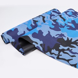 Waterproof Camouflage Canvas Fabric 600D Cordura Material 60" W×144" L PVC Backing Water-Resistant for Outdoor/Indoor Boat Cushion Bag Tent Awning 60" Wide - Camo-Navy