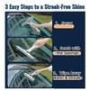 3-in-1 Window Cleaning Squeegee with Built-In Spray Bottle, Dual-Sided Sponge