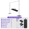 Topuoos Backdrop Stand Heavy Duty 10x10Ft, Adjustable Metal Frame Pipe
