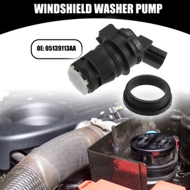 Partuto Windshield Washer Pump No.05139113AA - Car Windshield Washer Pump Motor Replacement - for Chrysler 300 2005-2023 Plastic Black - 1 Pc