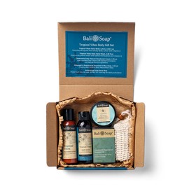 Bali Soap Tropical Vibes Gift Set - 5-Piece Travel Size Body Care Kit with Natural Ingredients - Perfect Gift for Men & Women