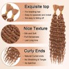 CHARSUN Deep Wave Braiding Hair Curly Bulk Synthetic Hair Extensions