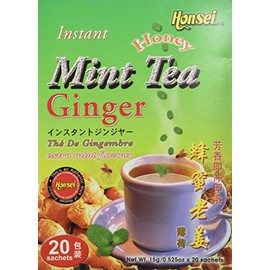 Honsei Instant MINT Ginger Honey Tea (20 Sachets) 15 G/0.525oz - Product of Singapore