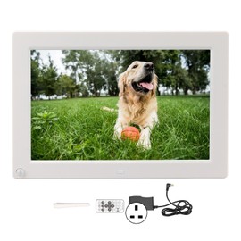 10in Digital Photo Frame White Human Body Induction HD Electronic Photo Frame with Remote Control for Bedroom 100‑240V UK Plug