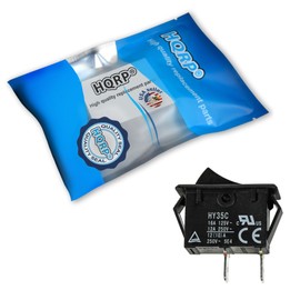 HQRP ON Off Rocker Switch 16A 125V Compatible with Black and Decker 679634-00, Model 9403 6" Bench Grinder, UL Listed