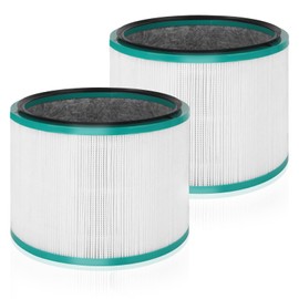 2 Pack Air Purifier Filter Replacement for Dyson HP01 HP02 DP01 DP02 Desk Air Purifiers, Funmit 360° Combi Glass HEPA Carbon Filter Fit for Dyson Pure Hot Cool Link Air Purifier, Part # 968125-03