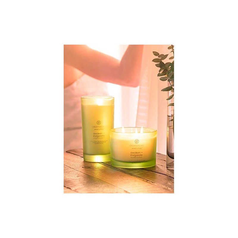 Chesapeake Bay Candle Scented Candle, Awaken + Invigorate (Lemongrass Eucalyptus),
