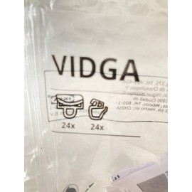 IKEA VIDGA Glider Curtain sliding Gliders and hooks 24 X Pack White 204.830.02