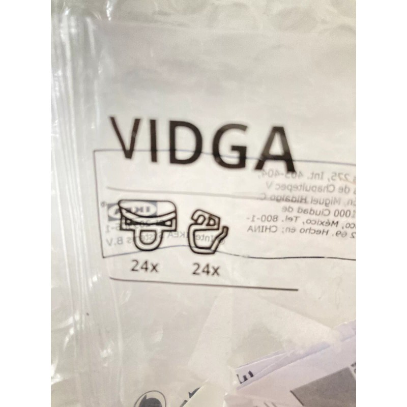 IKEA VIDGA Glider Curtain sliding Gliders and hooks 24 X