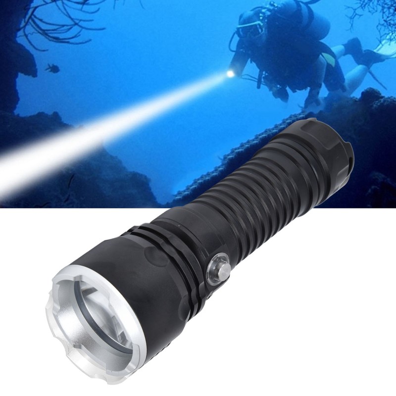 Dive Light IPX6 Waterproof 5000lm Adjustable Brightness Aluminium Alloy Durable