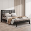 Nazhura Full Size Bed Frame Upholstered Modern Low Profile Platform