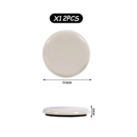 12 Pieces Appliance Sliders, Washing Machine Sliders, Furniture Sliders for Heavy Loads, Furniture Mover Round Sliders, Wooden Floor Sofa Coasters, Furniture Moving Sliders