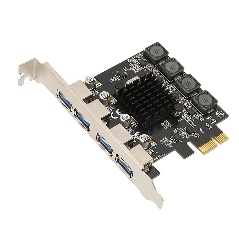 PCIE to USB Expansion Card 4 USB 3.0 Ports 5Gbps