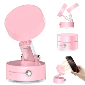 DUEDUE for Phone Holder Magnetic Suction Phone Car Mount Folding, Portable Design with Vacuum Adsorption & Rotational Adjustment Phone Holder for All Smooth Surface Double-Sided Mount, Pink