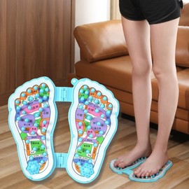Portable foot acupressure plate fatigue recovery foot health acupuncture point mat foot massager 2ea