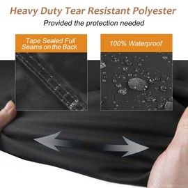 NettyPro BBQ Grill Cover Heavy Duty Waterproof 32 Inch, Fadeproof & UV Resistant, Barbecue Cover for Small Weber, Char-Broil, Brinkmann, Jenn Air, Nexgrill Grills 2 Burner, Black