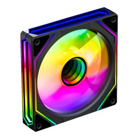 Jungle Leopard Prism 6PRO ARGB PWM Computer PC Fan 120 mm, Three Infinite Mirrors on the Side (Black, Reverse Flow)