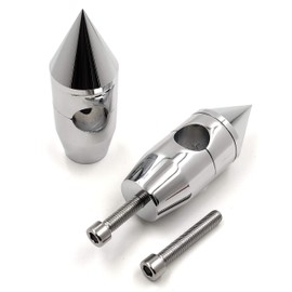 SMT-1" inch Spike Handlebar Risers Compatible With Harley Cruisers Choppers Metrics Victory CHROMED [B00RW3GRGO]