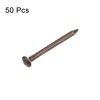 sourcing map Pack of 50 Small Brass Nails 1.2 x