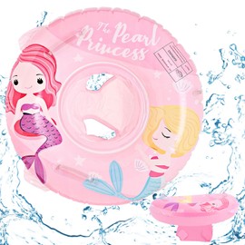 Baby Swimming Ring, Inflatable Baby Swimming Ring, Baby Swimming Aids with Swimming Seat, Mermaid Float Children's Swimming Ring, Swimming Bath Accessories for Toddlers 6 to 36 Months