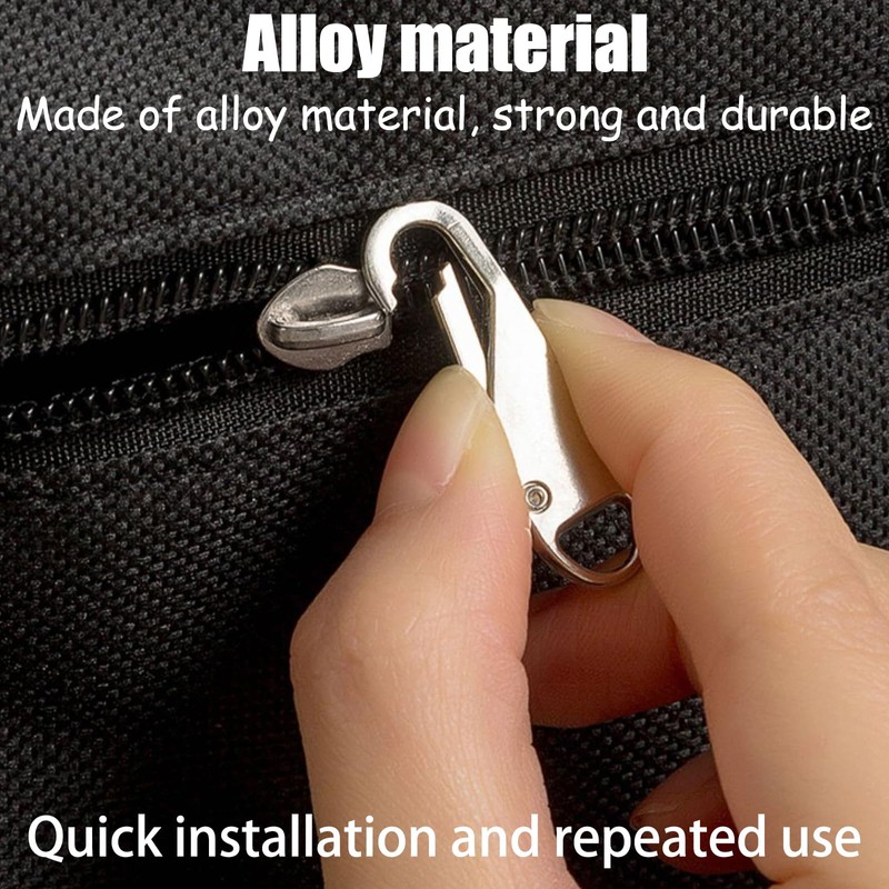 20 Pcs Replacement Metal Zipper Pulls Removable Zipper Pull Tab
