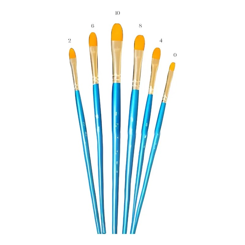 Kit De Pinceles Pinto Taklón Dorado Lengua De Gato 6
