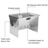 Folding Charcoal BBQ Grill Stainless Steel Mini Detachable Portable Barbecue