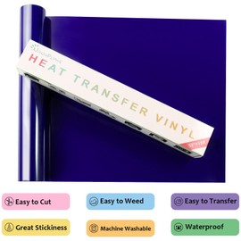 Nanaplums Plotter Film Textile, 30.5 cm x 4 m Transfer Film Plotter Flex Film for Cricut and Silhouette Cameo, Used in Textiles Transfer Film for Iron-On DIY T-Shirt, Fabrics (Sapphire Blue)