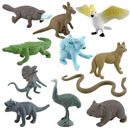 11Pcs Australian Animal Figures Education Cognitive Toy Simulation Desktop Decoration Eduactional Toy for Children Boys Gifts