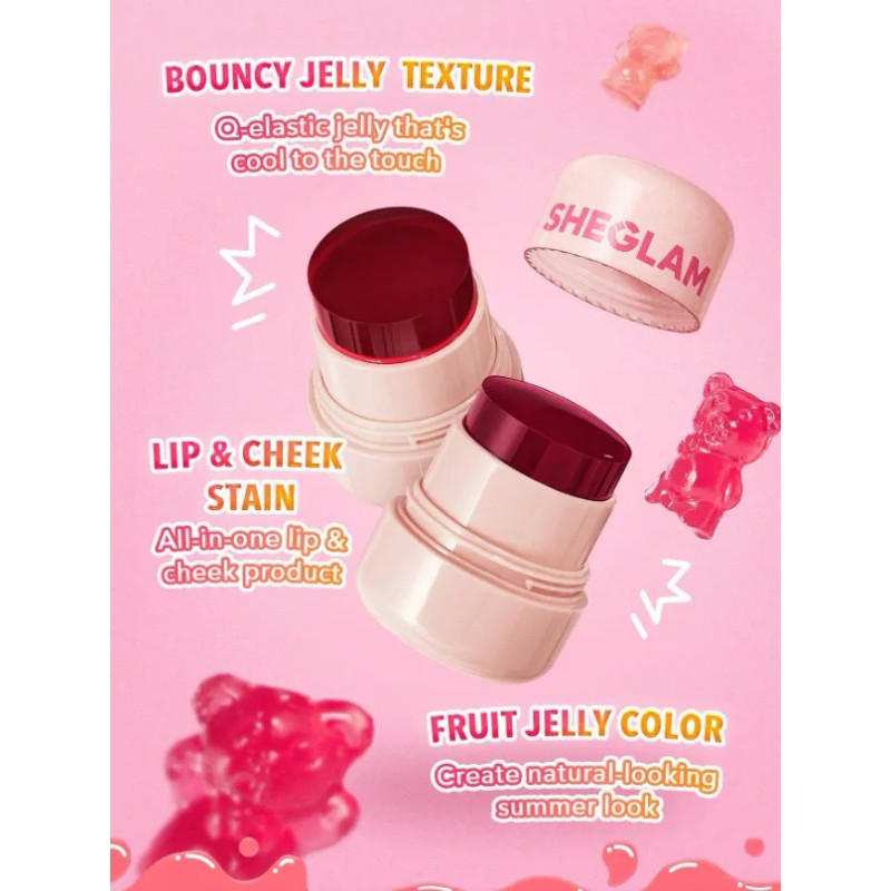 Sheglam Rubor Y Labial Textura Gelatina Frutal-tonos Tono Del Maquillaje
