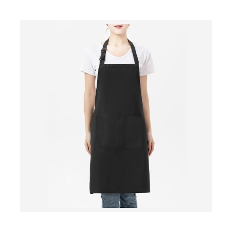 CHENGZI2-Piece Waterproof Kitchen Apron With Adjustable Neck Belt black