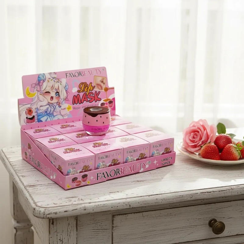 Balsamo Tarro Fresa 12 Piezas Favorbeauty Mayoreo