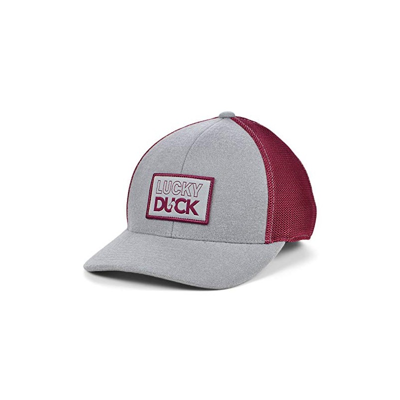 Black Clover Duck Hunter Grey Maroon Adjustable Mesh Hat, gray