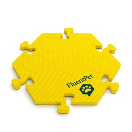 FluentPet HexTile - Yellow | Accessory Dog and Cat Button Learning Kits | Can Hold Up to 6 Buttons | Soft, Durable, and Non-Slip | Gift for Pet Lovers | Comes in 12 Colors