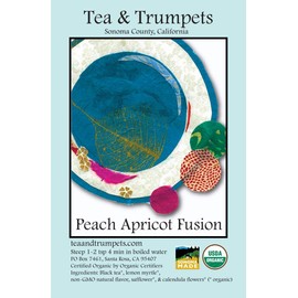 USDA Organic Peach Apricot Fusion Loose Leaf Black Tea 8 oz