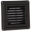 Knightsbridge EXAV009B 100mm/4 Extractor Fan Grille with Fly Screen-Black, EX009B
